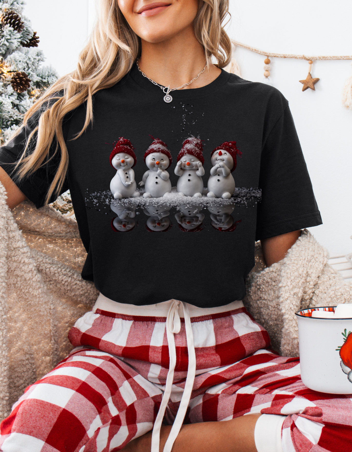 Cute Snowmen Holiday Cheer T-Shirt | Sweatshirt