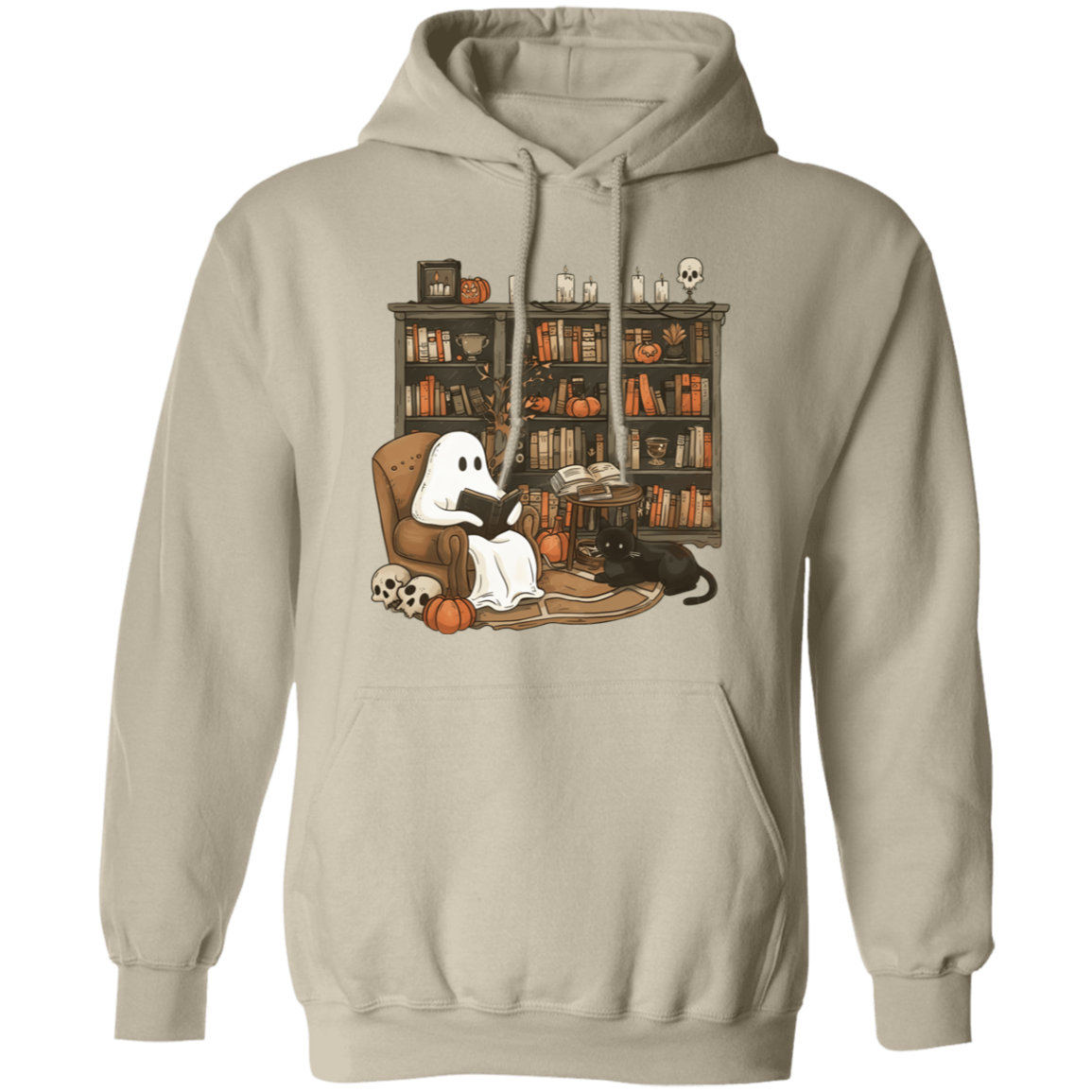 Cute Ghost Reading T-Shirt | Halloween Librarian Teacher Gift | Book Lover Apparel