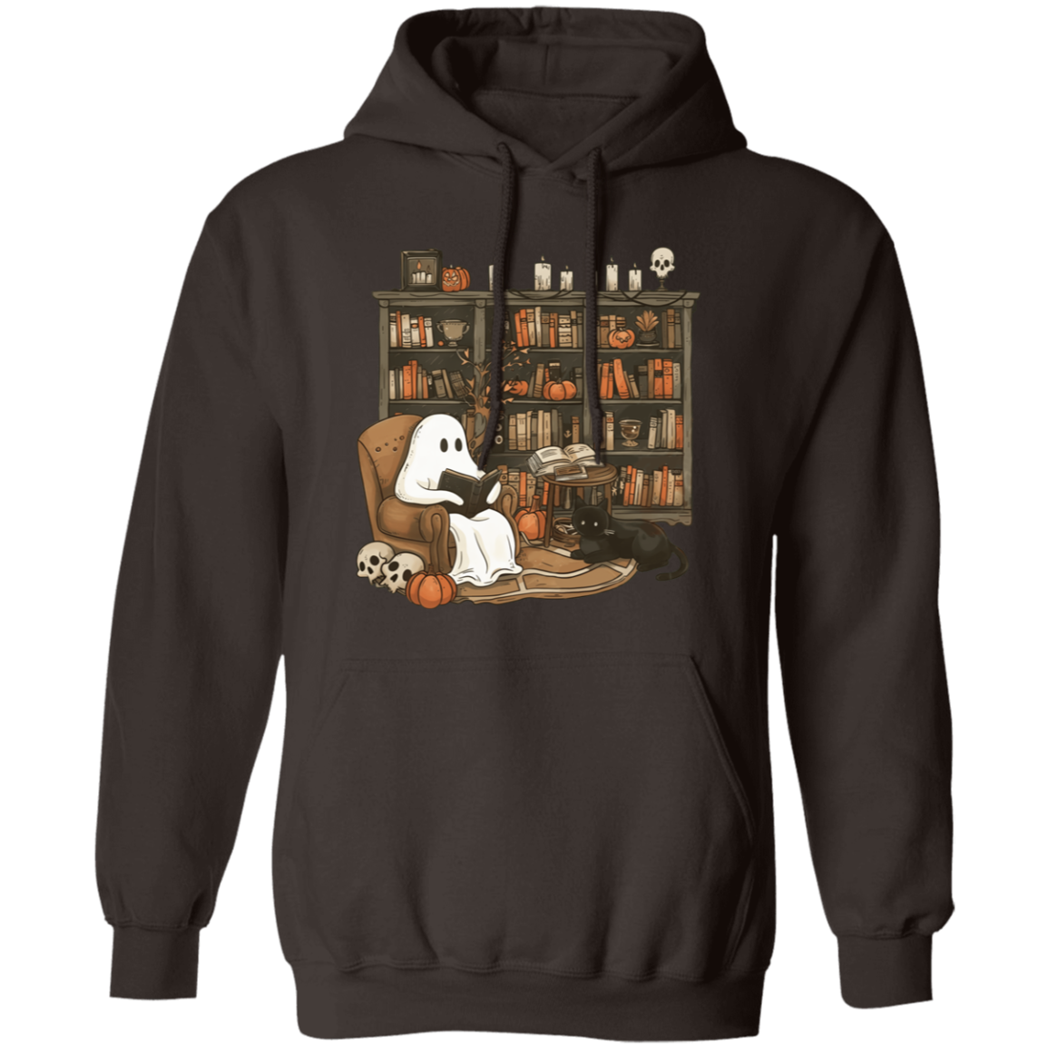 Cute Ghost Reading T-Shirt | Halloween Librarian Teacher Gift | Book Lover Apparel