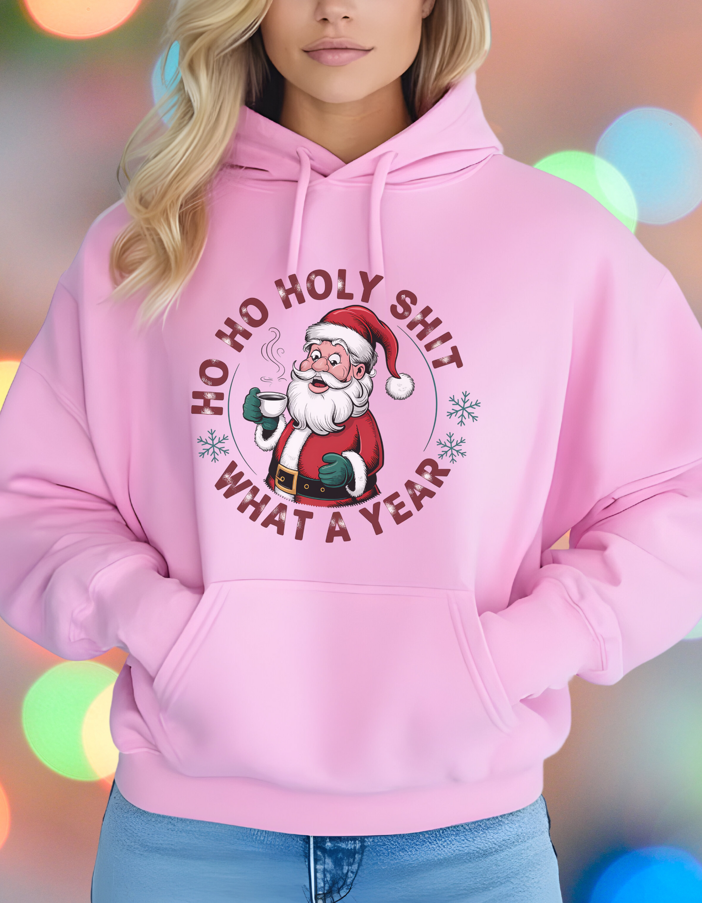 Ho Ho Holy Shit Funny Christmas Santa T-shirt | Sweatshirt