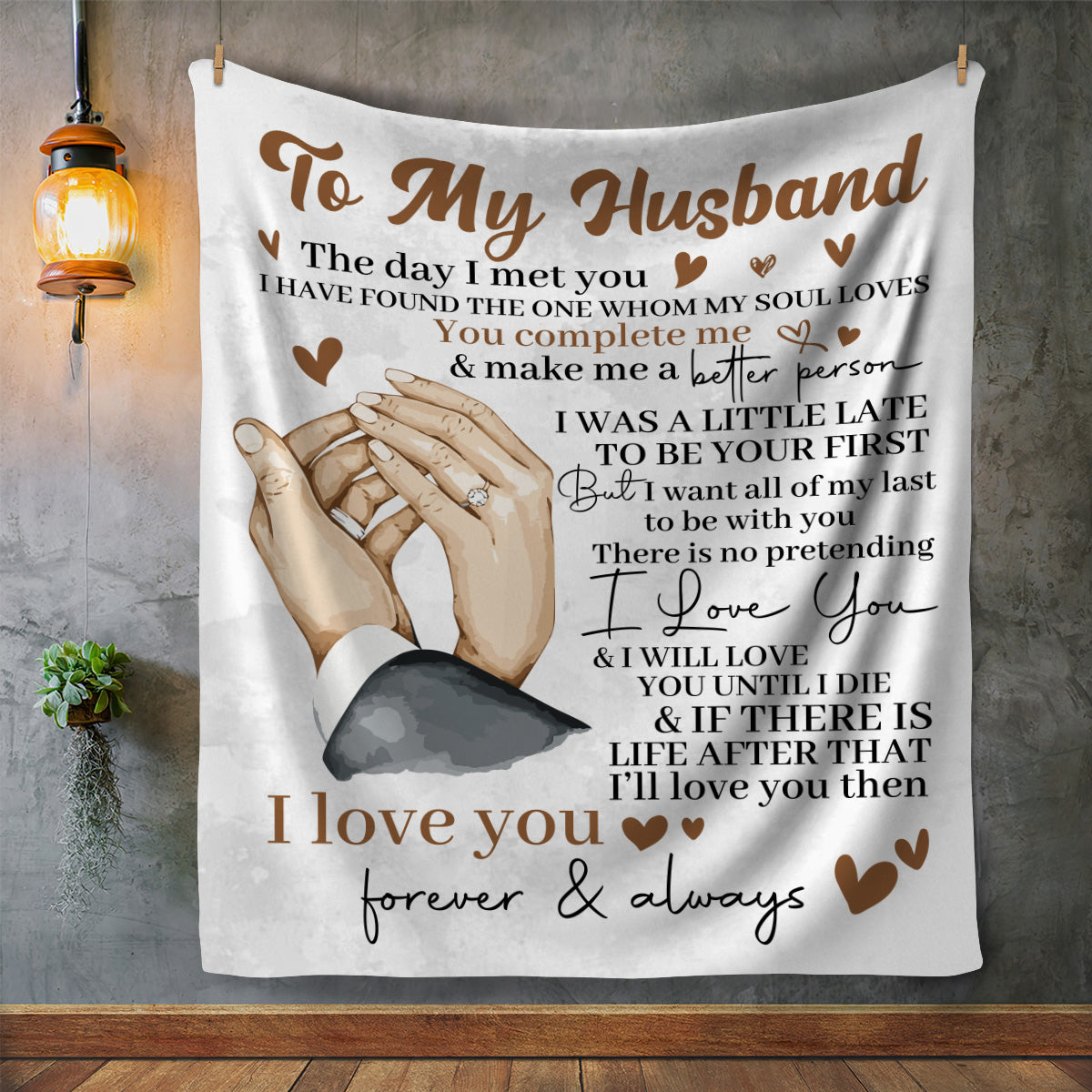 To My Husband | Sentimental Heartfelt Gift for Him | Cozy Fleece | Artic Blanket