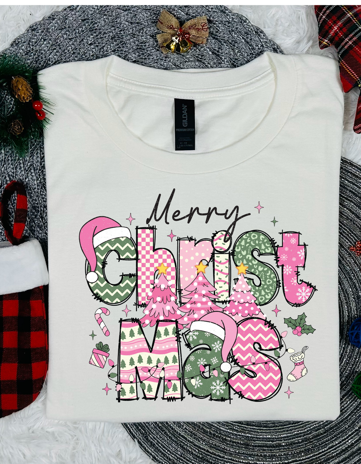 Pink Merry Christmas T-Shirt | Sweatshirt