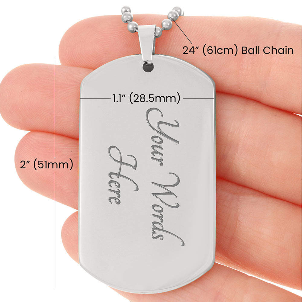 Badass Daughter Luxury Dog Tag - Sentimental Gift from Parent