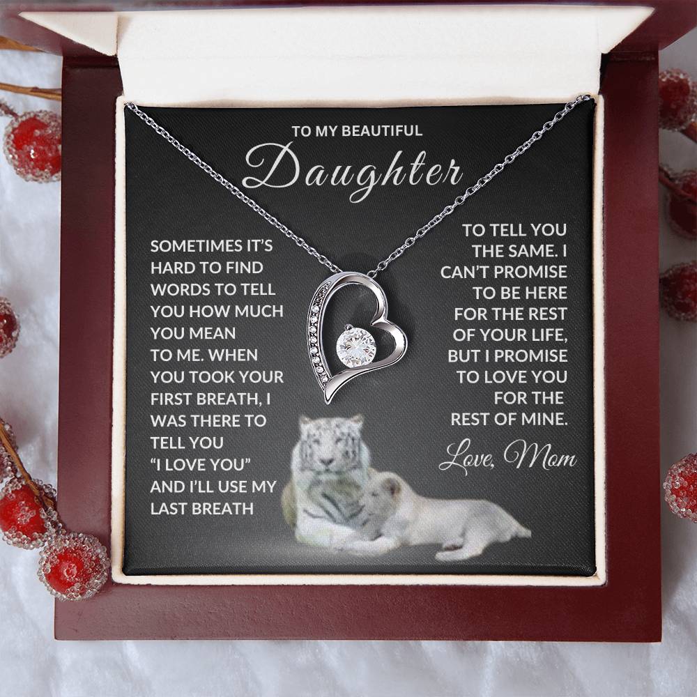 To My Daughter Forever Love Necklace | A Mother’s Unwavering Gift of Love