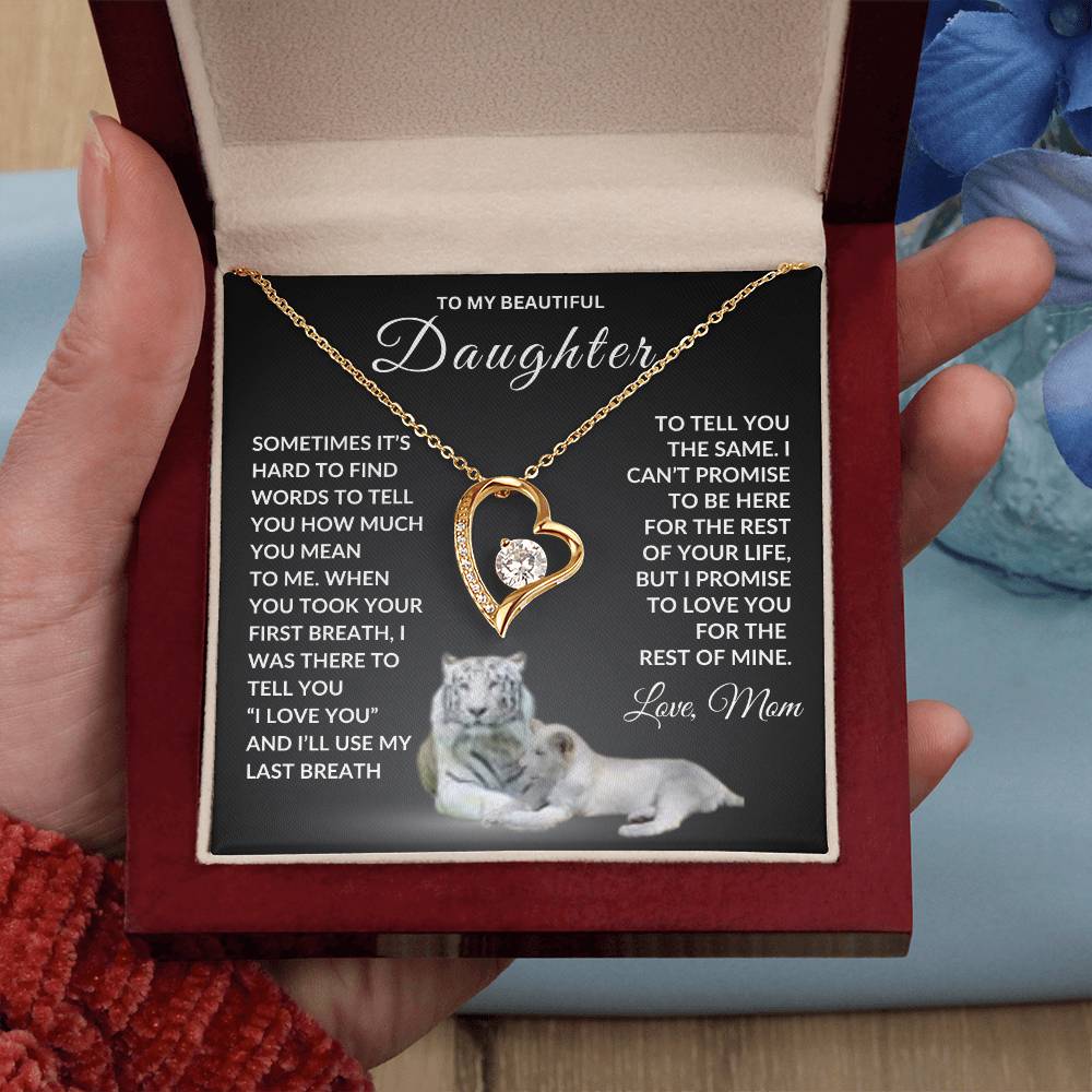 To My Daughter Forever Love Necklace | A Mother’s Unwavering Gift of Love