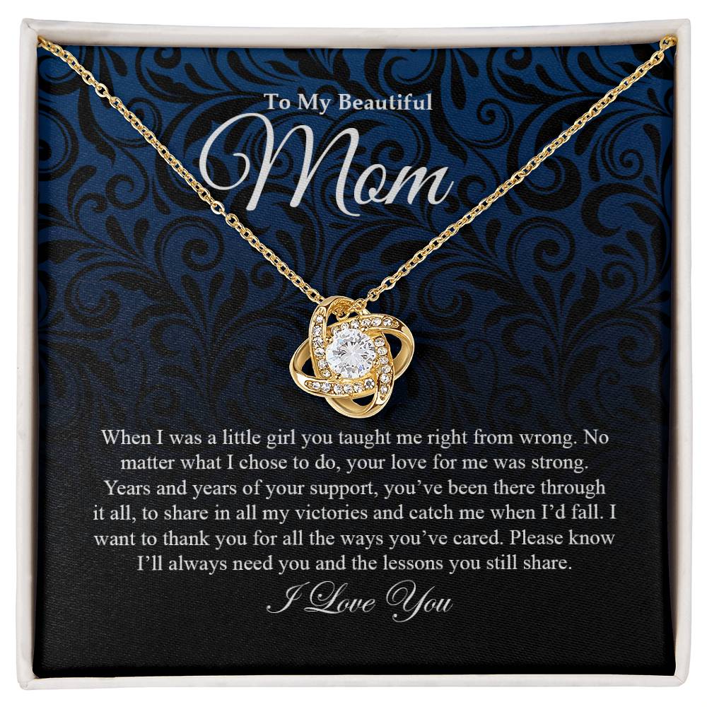 To My Mom Love Knot Necklace | Heartfelt Gift for Mother’s Day & Birthdays