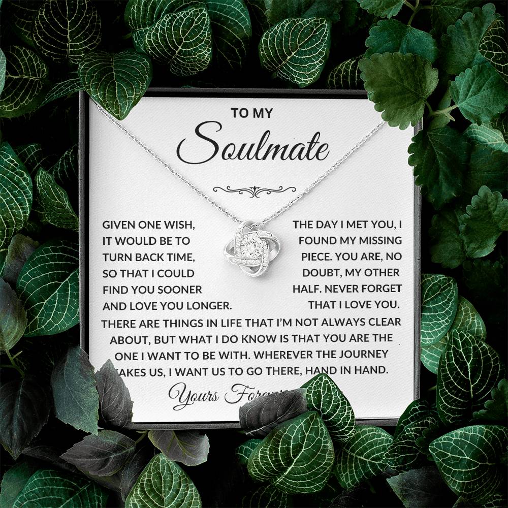 To My Soulmate | Love Knot Necklace | A Symbol of Everlasting Love