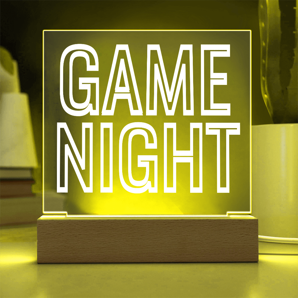 Game Night LED Acrylic Sign | Glow Gamer Room Decor