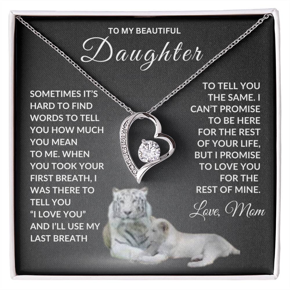 To My Daughter Forever Love Necklace | A Mother’s Unwavering Gift of Love