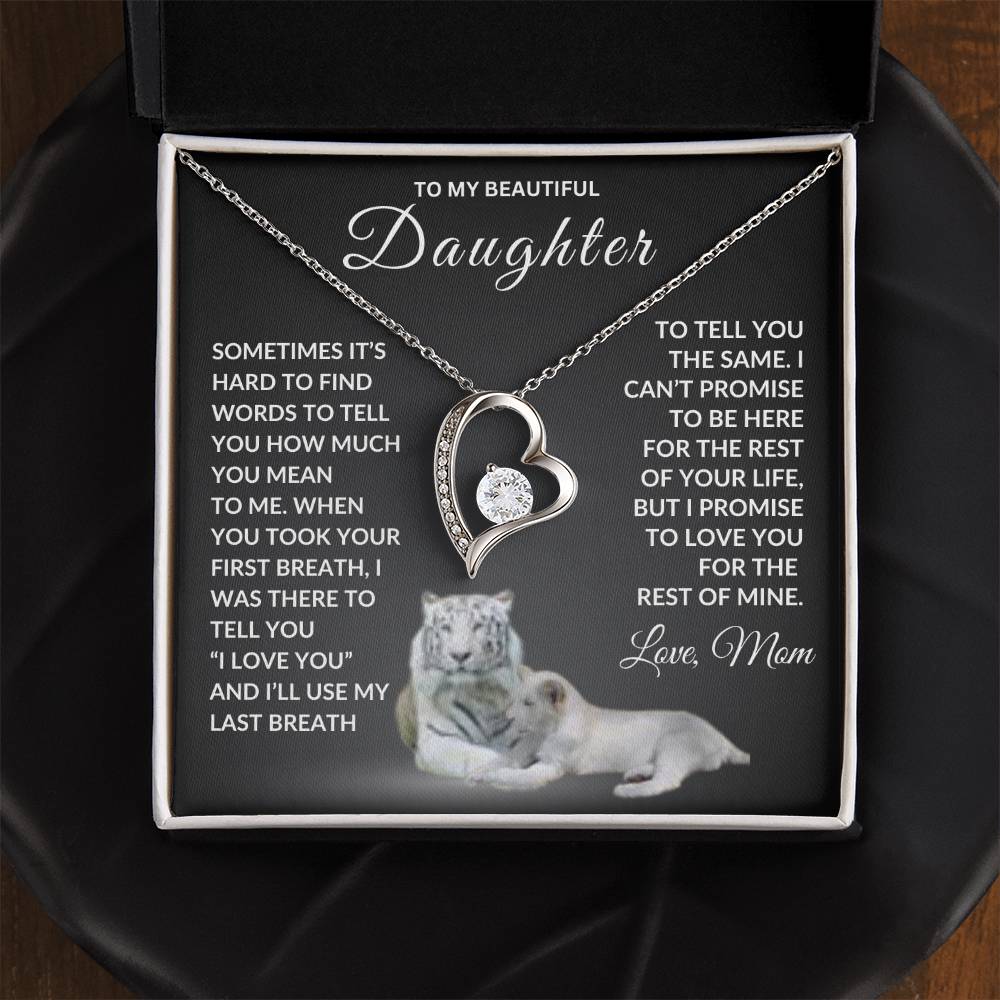 To My Daughter Forever Love Necklace | A Mother’s Unwavering Gift of Love