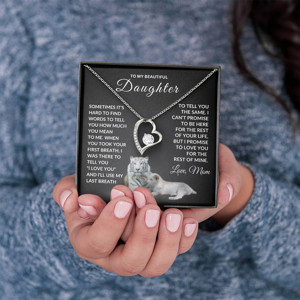 To My Daughter Forever Love Necklace | A Mother’s Unwavering Gift of Love