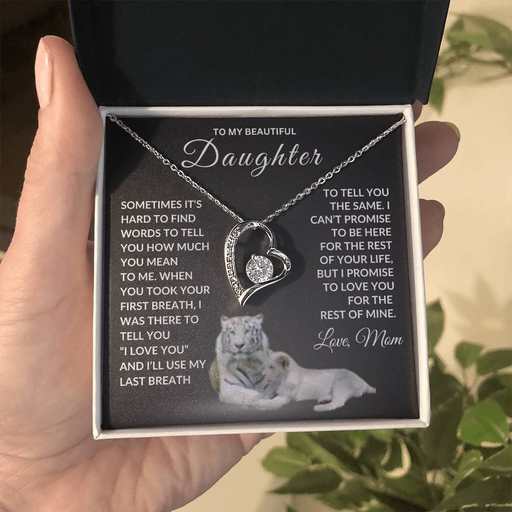 To My Daughter Forever Love Necklace | A Mother’s Unwavering Gift of Love