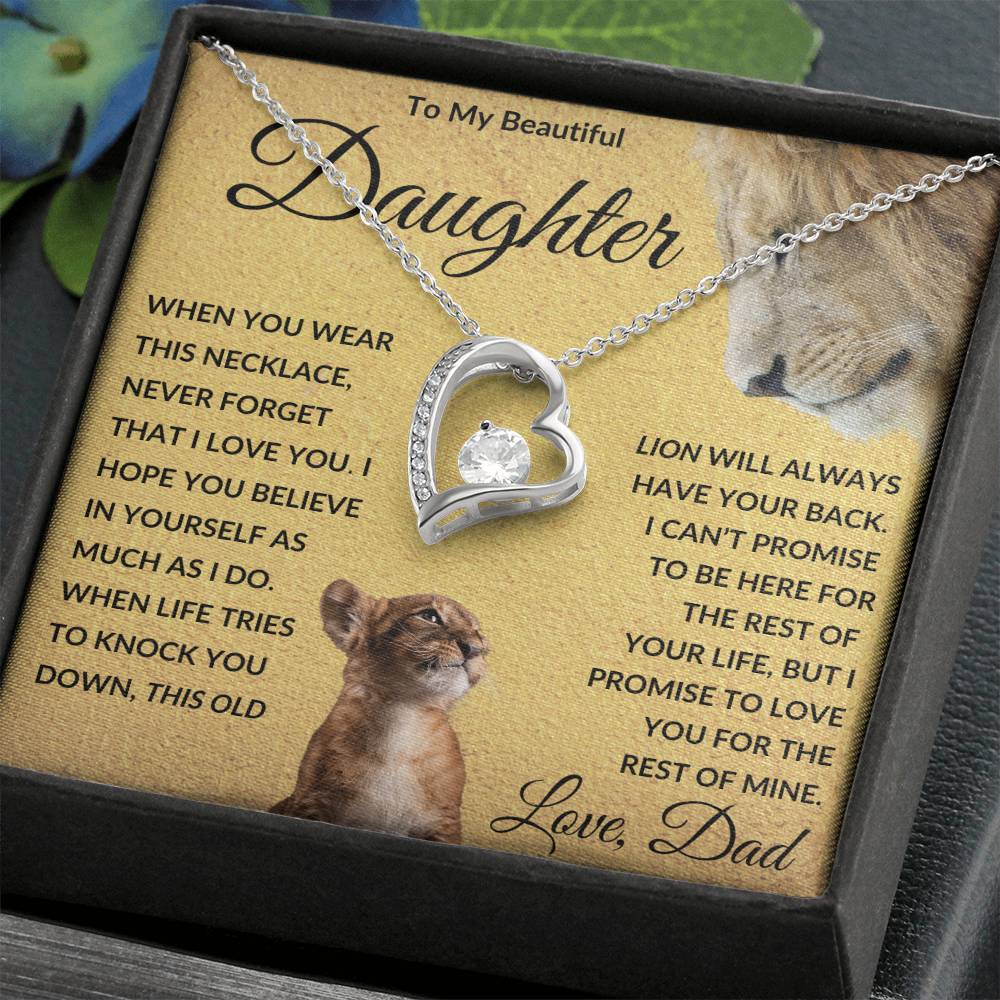 To My Daughter Forever Love Necklace | Heartfelt Gift from Dad for Birthdays & Life’s Milestones