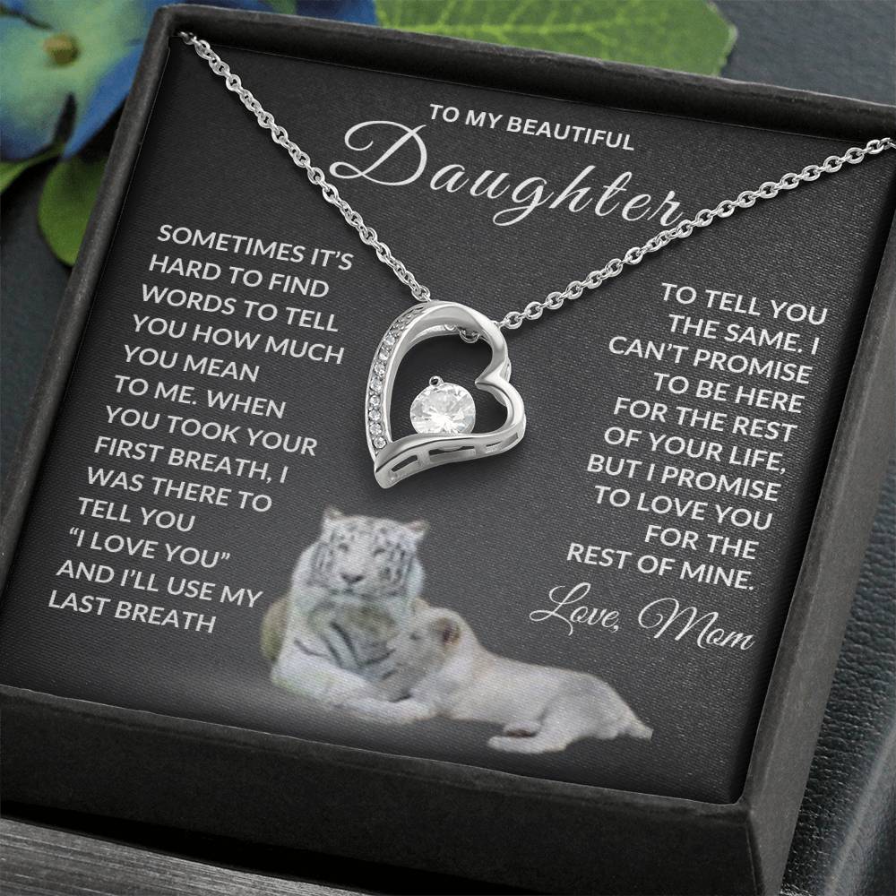 To My Daughter Forever Love Necklace | A Mother’s Unwavering Gift of Love