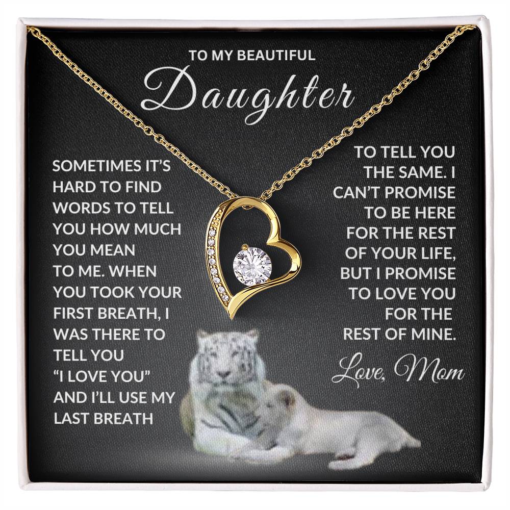 To My Daughter Forever Love Necklace | A Mother’s Unwavering Gift of Love
