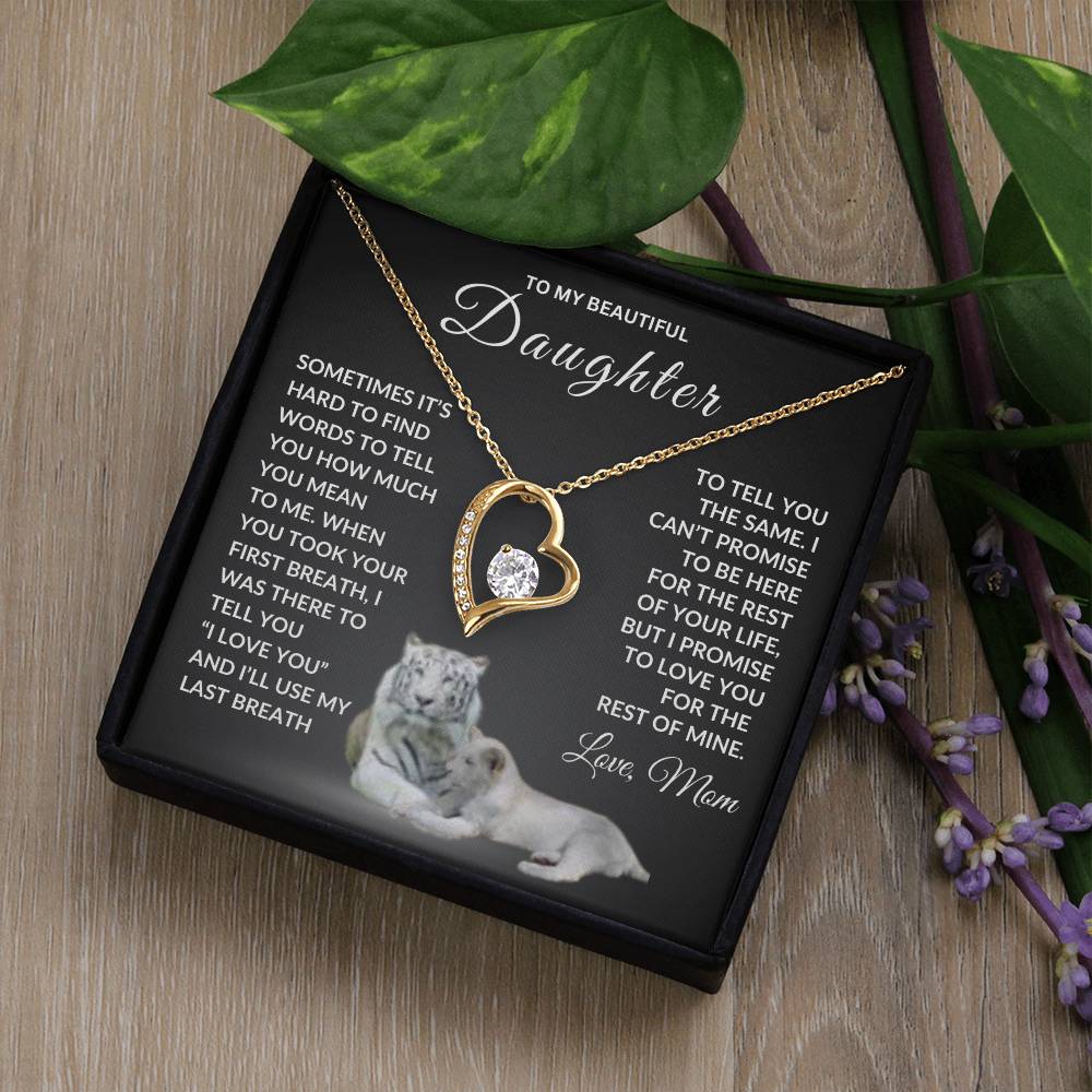 To My Daughter Forever Love Necklace | A Mother’s Unwavering Gift of Love
