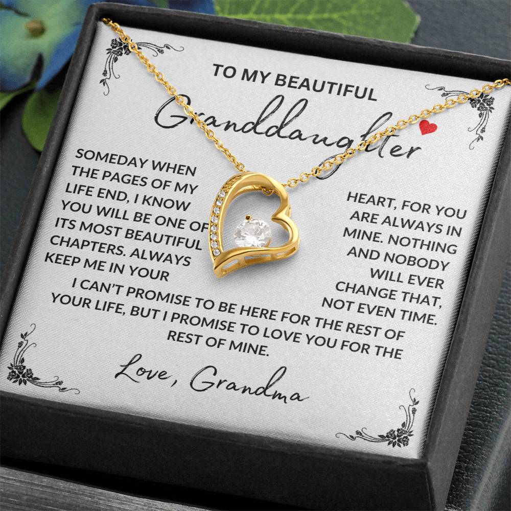 To My Granddaughter Forever Love Necklace | A Gift of Unwavering Love