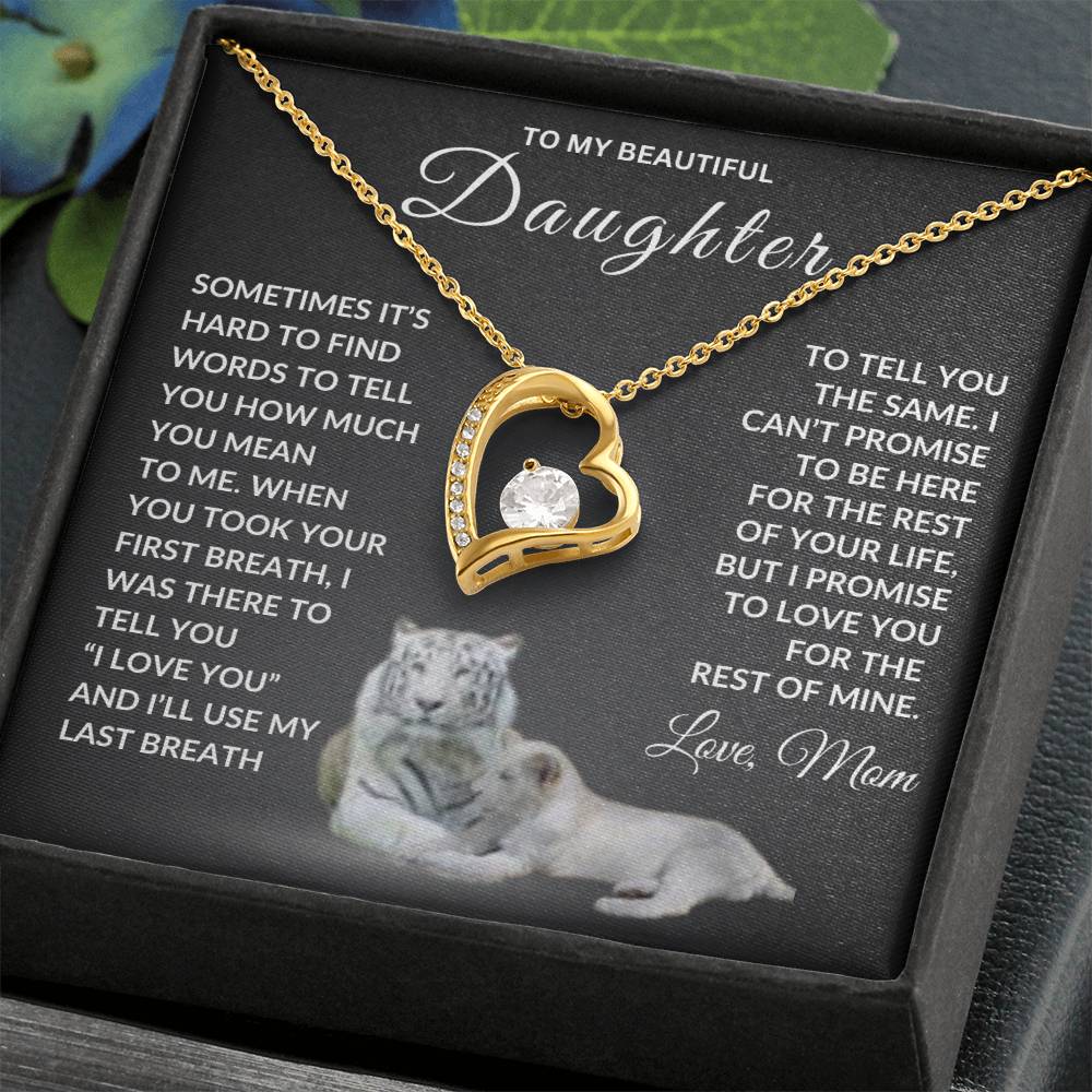 To My Daughter Forever Love Necklace | A Mother’s Unwavering Gift of Love