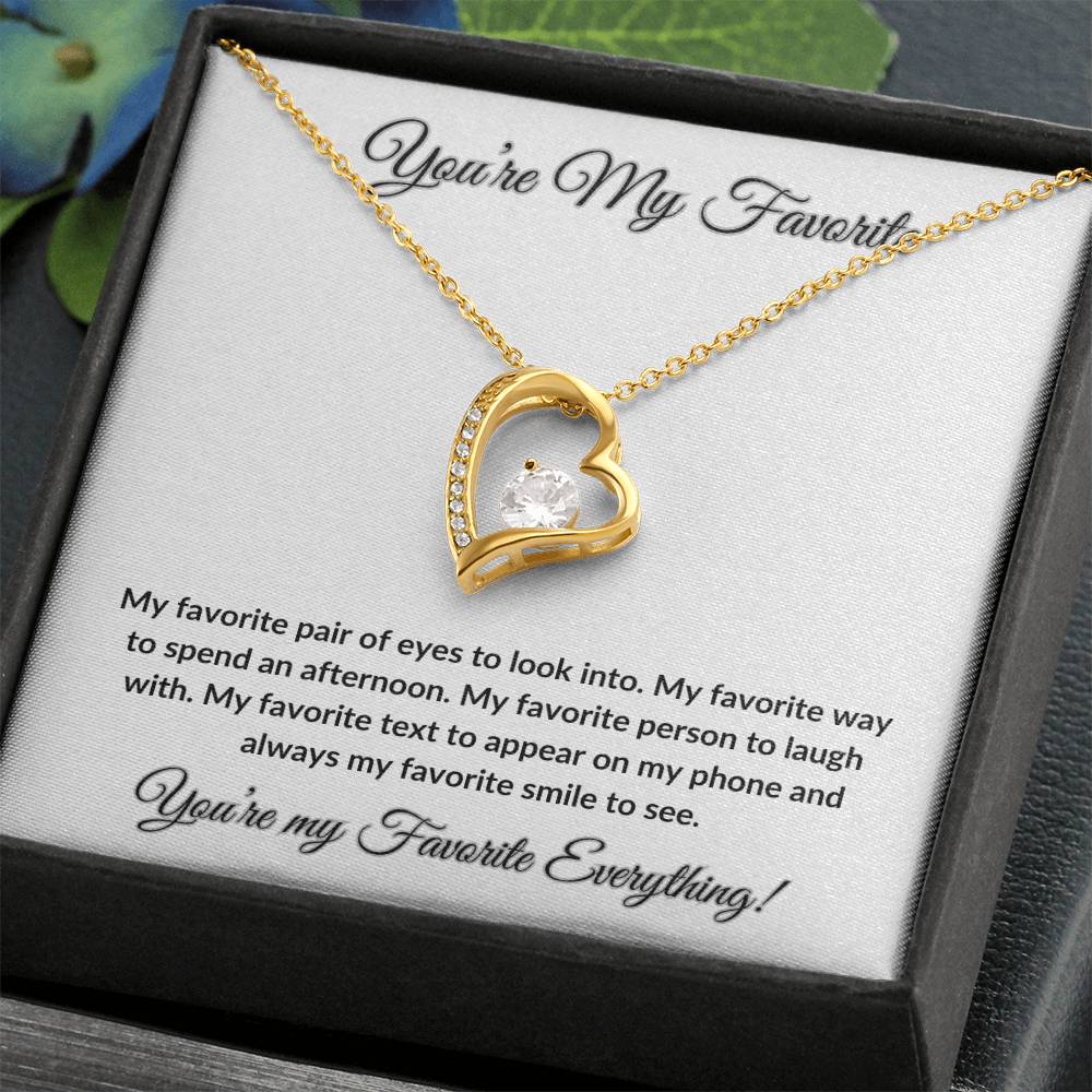 You're My Favorite Forever Love Necklace – Sparkling Heart Pendant
