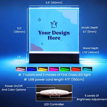 Game Night LED Acrylic Sign | Glow Gamer Room Decor