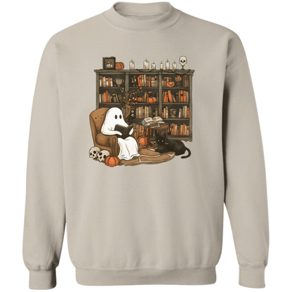 Cute Ghost Reading T-Shirt | Halloween Librarian Teacher Gift | Book Lover Apparel