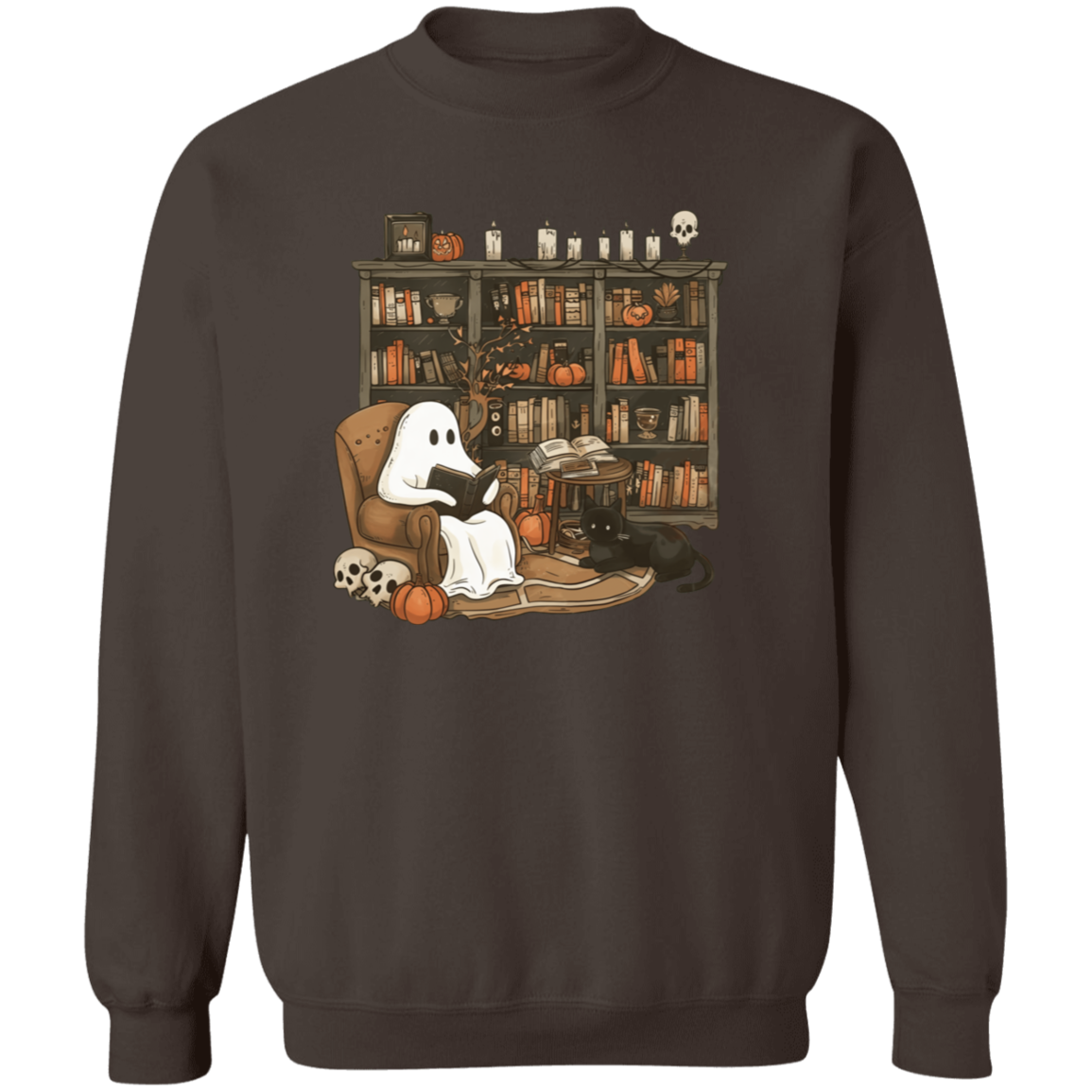 Cute Ghost Reading T-Shirt | Halloween Librarian Teacher Gift | Book Lover Apparel