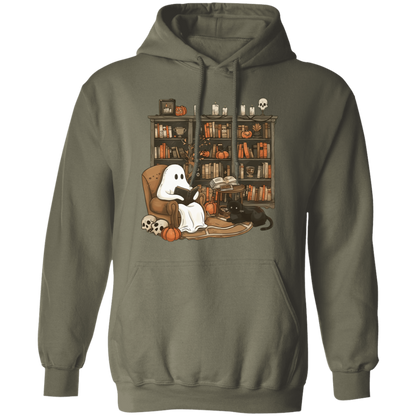 Cute Ghost Reading T-Shirt | Halloween Librarian Teacher Gift | Book Lover Apparel