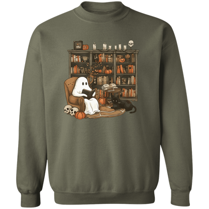 Cute Ghost Reading T-Shirt | Halloween Librarian Teacher Gift | Book Lover Apparel