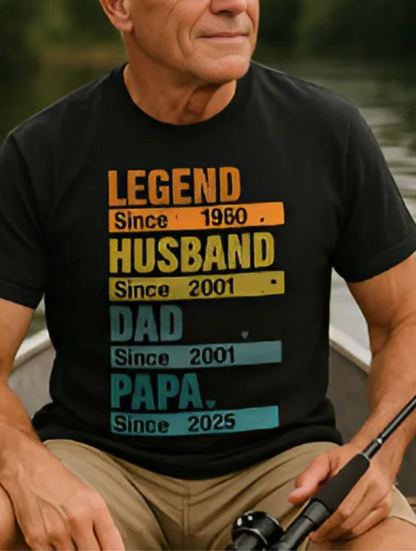 Legend Husband Dad Papa Since Shirt – Father’s Day Gift for Grandpa, Dad, Husband