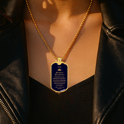 Badass Daughter Luxury Dog Tag - Sentimental Gift from Parent