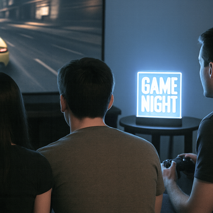 Game Night LED Acrylic Sign | Glow Gamer Room Decor