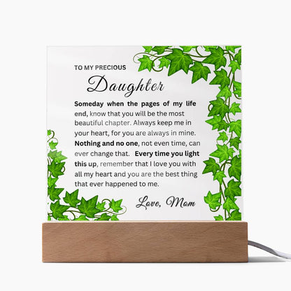 To My Daughter - Someday When the Pages of My Life - Beautiful Acrylic with Light