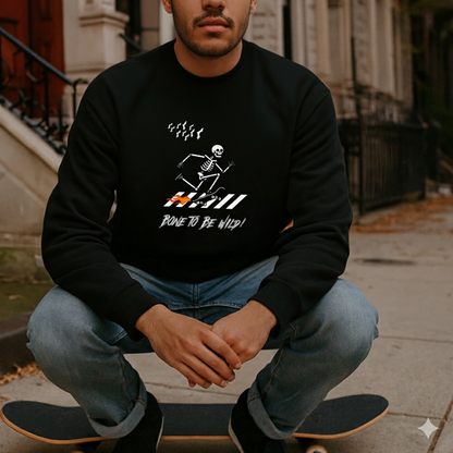 Bone to Be Wild | Skeleton Sweatshirt & Hoodie | Halloween & Skate Vibes