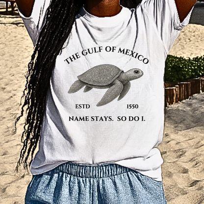 Gulf‑of‑Mexico Turtle Unisex Cotton T-Shirt | | Beach Lover | History Buff | Unique Summer Wear