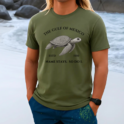 Gulf‑of‑Mexico Turtle Unisex Cotton T-Shirt | | Beach Lover | History Buff | Unique Summer Wear