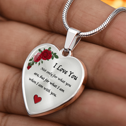 Romantic Heart Pendant with Red Roses | A Timeless Token of Love and Devotion