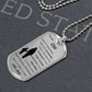 To My Son - You Are Braver Than You Believe - Personalized Engraved Military Dog Tag