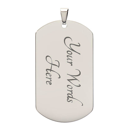 To My Grandson Moon Phase Dog Tag | A Gift of Love & Strength