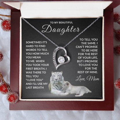 To My Daughter Forever Love Necklace | A Mother’s Unwavering Gift of Love