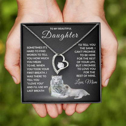 To My Daughter Forever Love Necklace | A Mother’s Unwavering Gift of Love