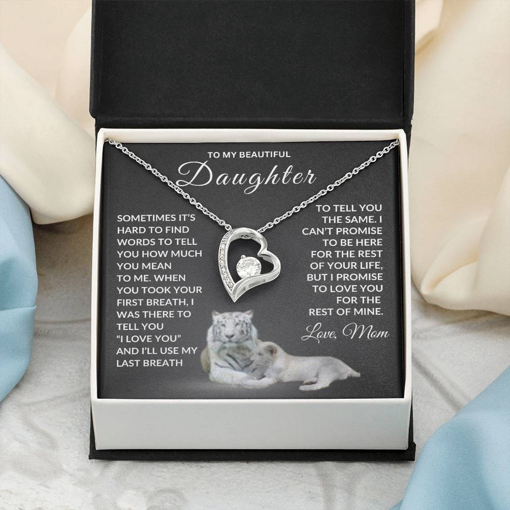 To My Daughter Forever Love Necklace | A Mother’s Unwavering Gift of Love