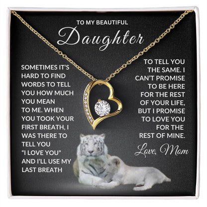 To My Daughter Forever Love Necklace | A Mother’s Unwavering Gift of Love